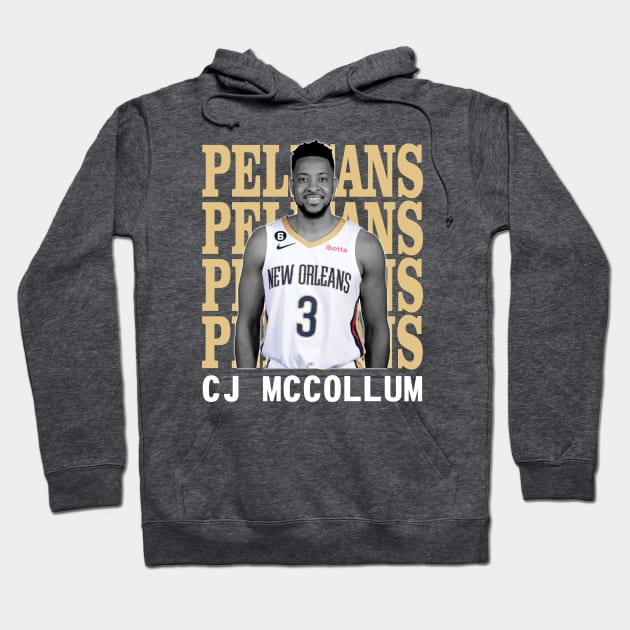 New Orleans Pelicans CJ McCollum 3 Hoodie by Thejockandnerd